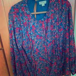 Flower long sleeve blouse